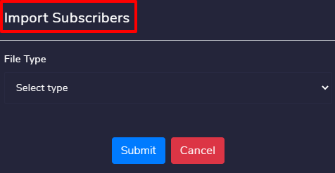Import Subscribers