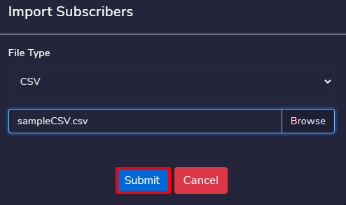Import Subscribers