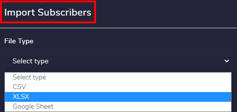 Import Subscribers